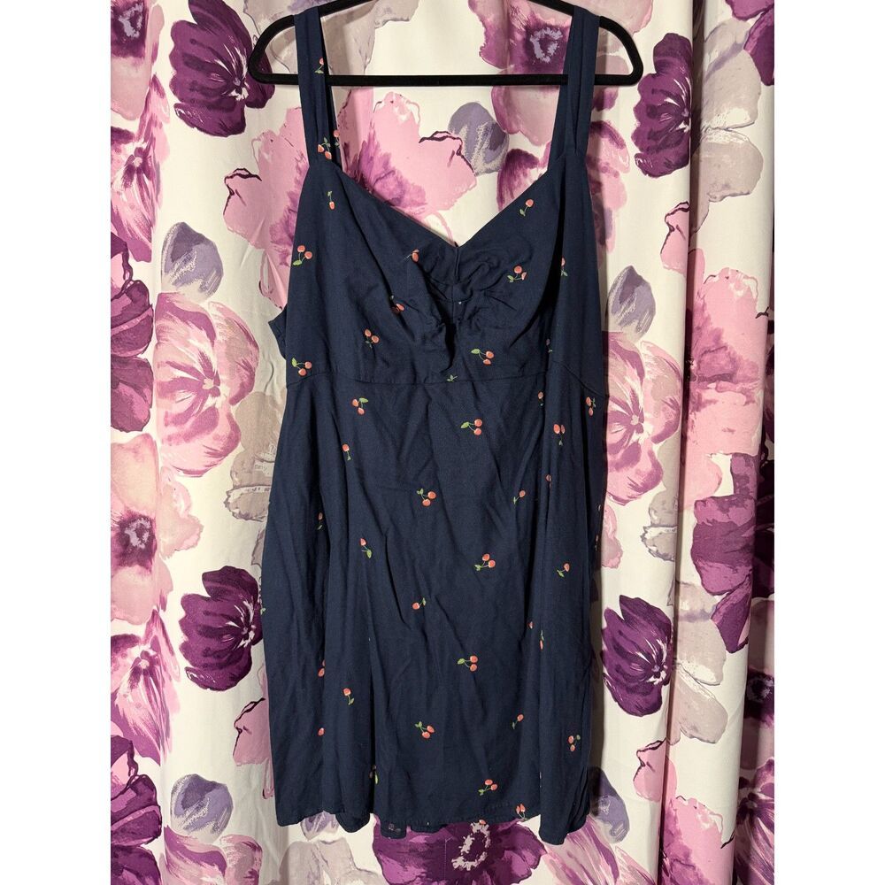 Old Navy Fit & Flare Mini Dress - Navy Cherries